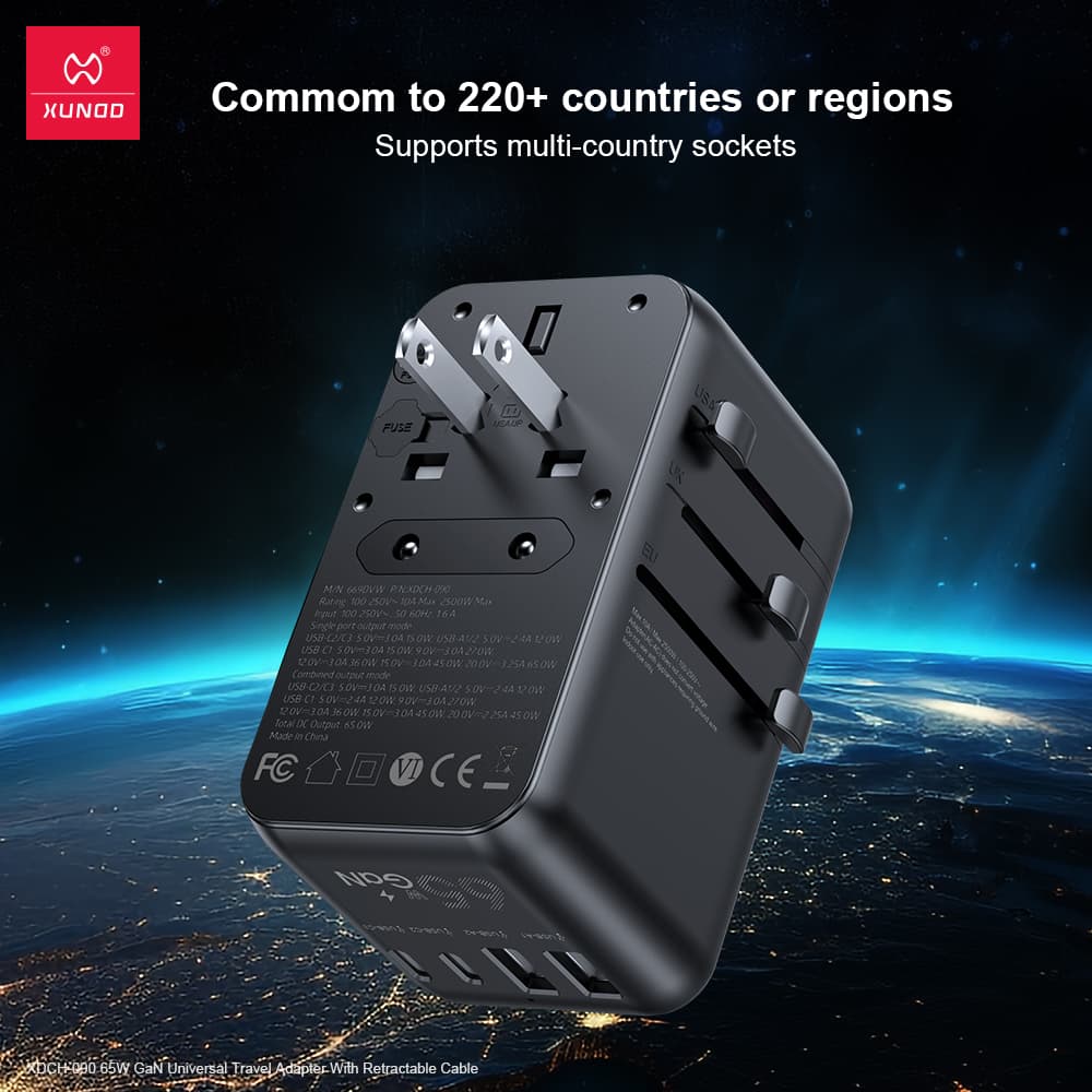 Xundd XDCH 090 65Watt GaN Universal Travel Adapter — image 4