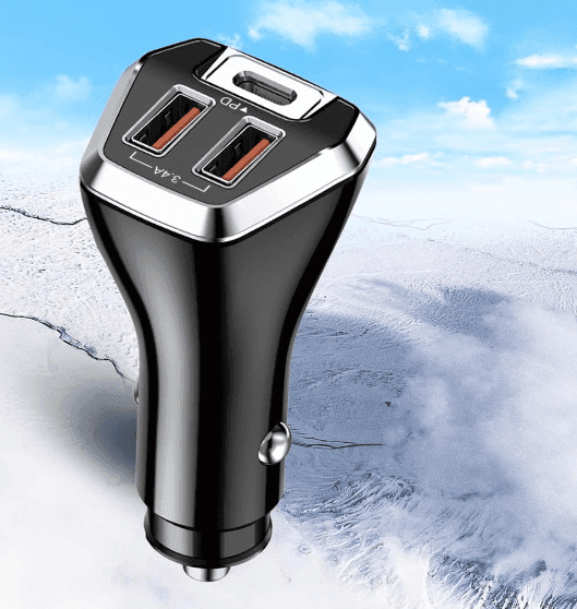 Yesplus YS 1214 6A Car Charger PD 20W + 3.4A Fast Quick Charging 2 USB + 1 PD Output — image 1