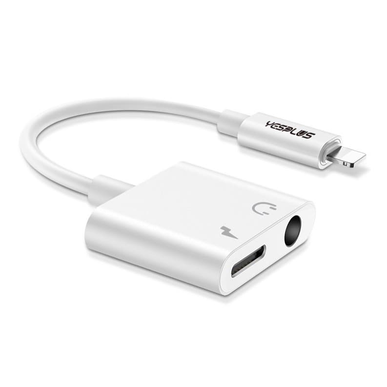 Yesplus YS 804 Lightning 2 In 1 3.5mm Charging Call And Music Plug Adapter — image 3