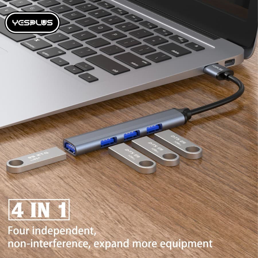 Yesplus YS1404 USB 3.0 High Speed 4 Ports USB Hub — image 3