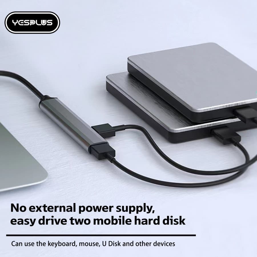 Yesplus YS1404 USB 3.0 High Speed 4 Ports USB Hub — image 2