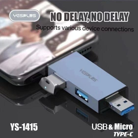 Yesplus YS1415 Multifunction 6 In 1 Card Reader USB Hub — image 5