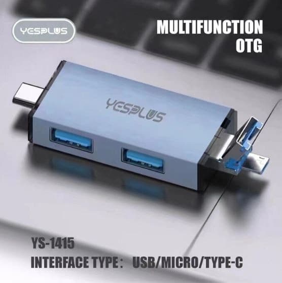 Yesplus YS1415 Multifunction 6 In 1 Card Reader USB Hub — image 2