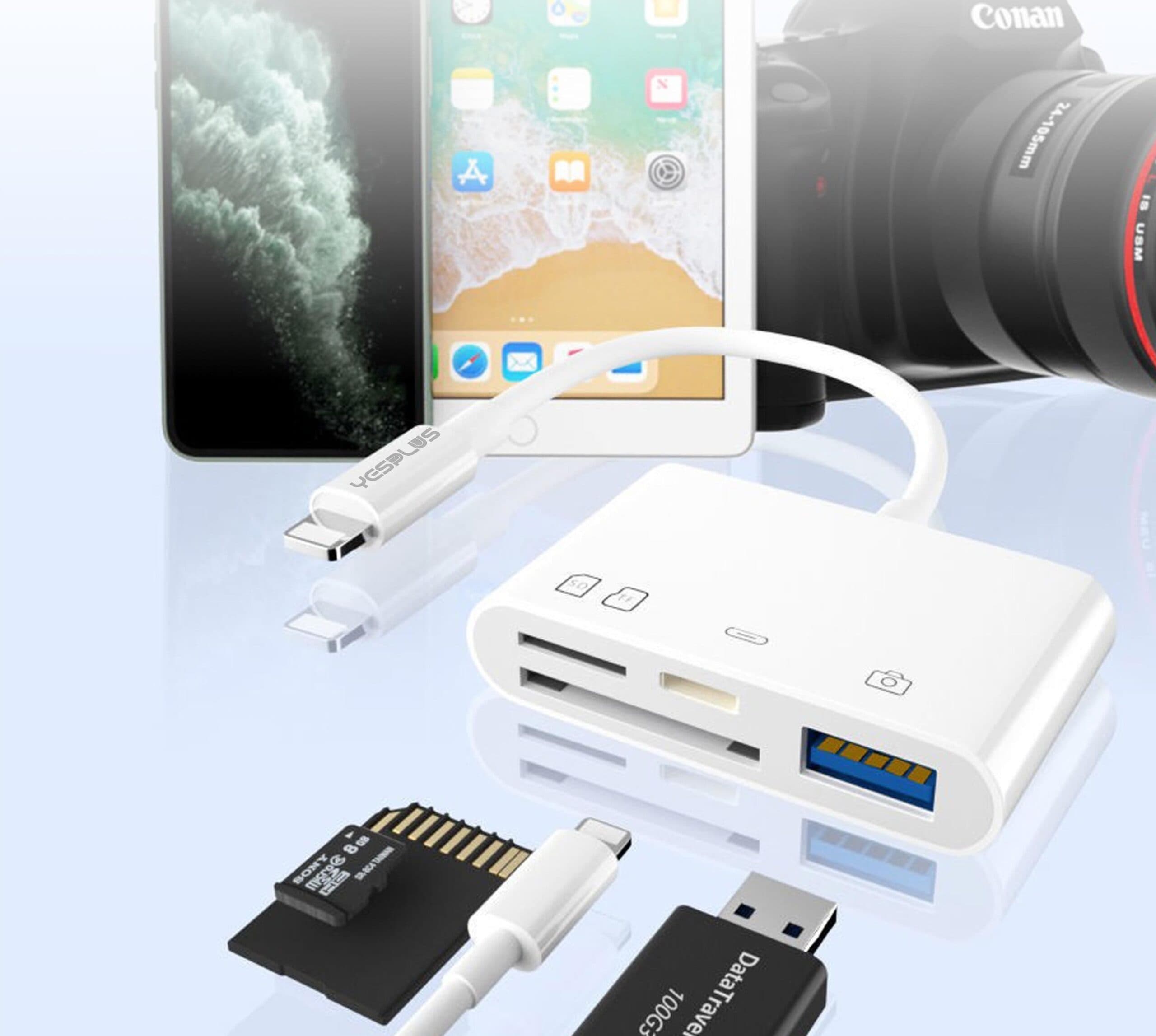 Yesplus YS1418 iP Lightning To 4-in-1 OTG Adapter USB Card Reader — image 4