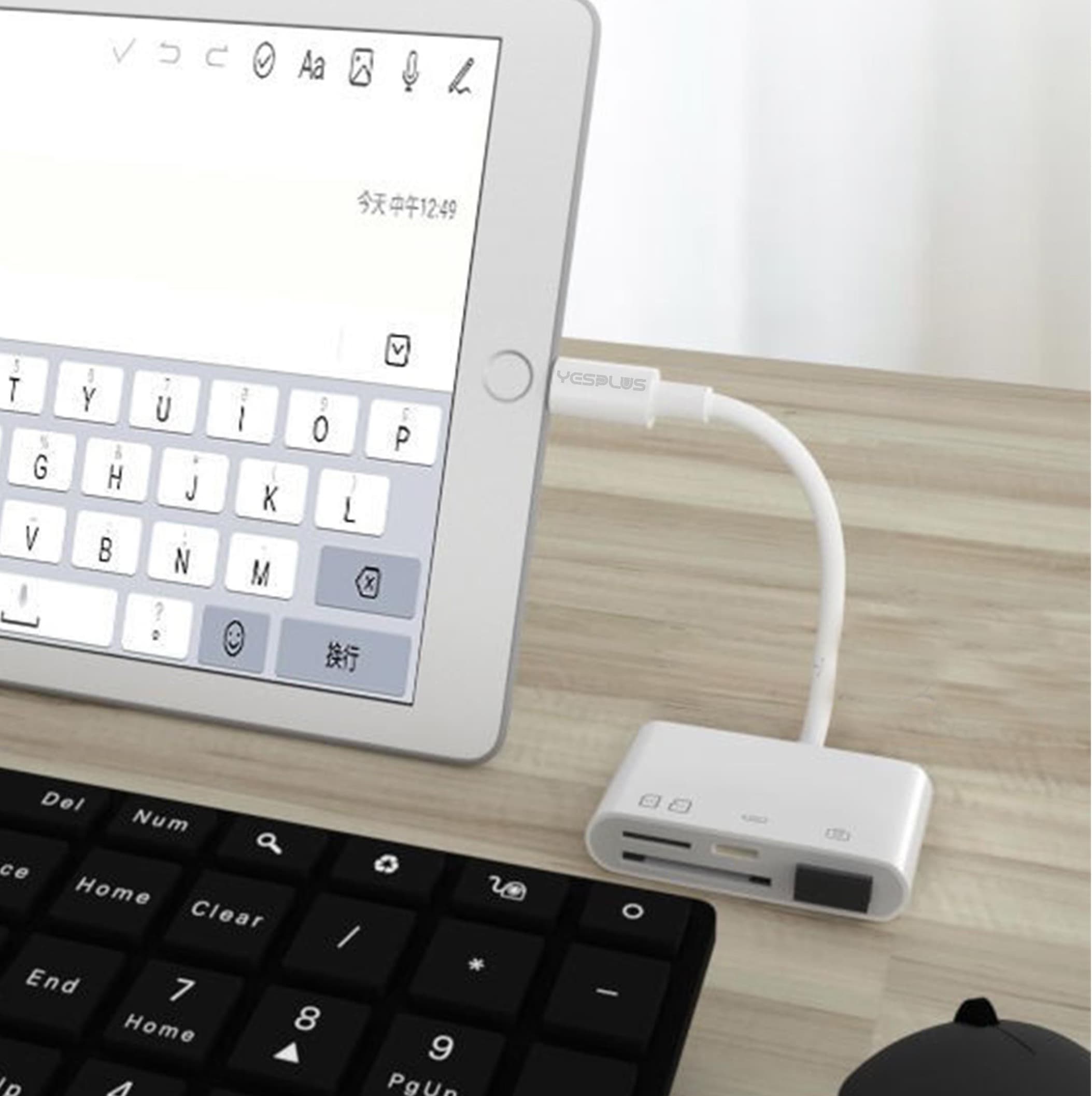 Yesplus YS1418 iP Lightning To 4-in-1 OTG Adapter USB Card Reader — image 2