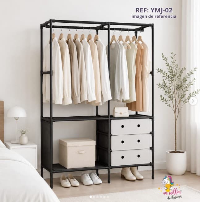 YMJ02 Clothing And Shoe Organizer Rack 103x41x188 cm — image 2