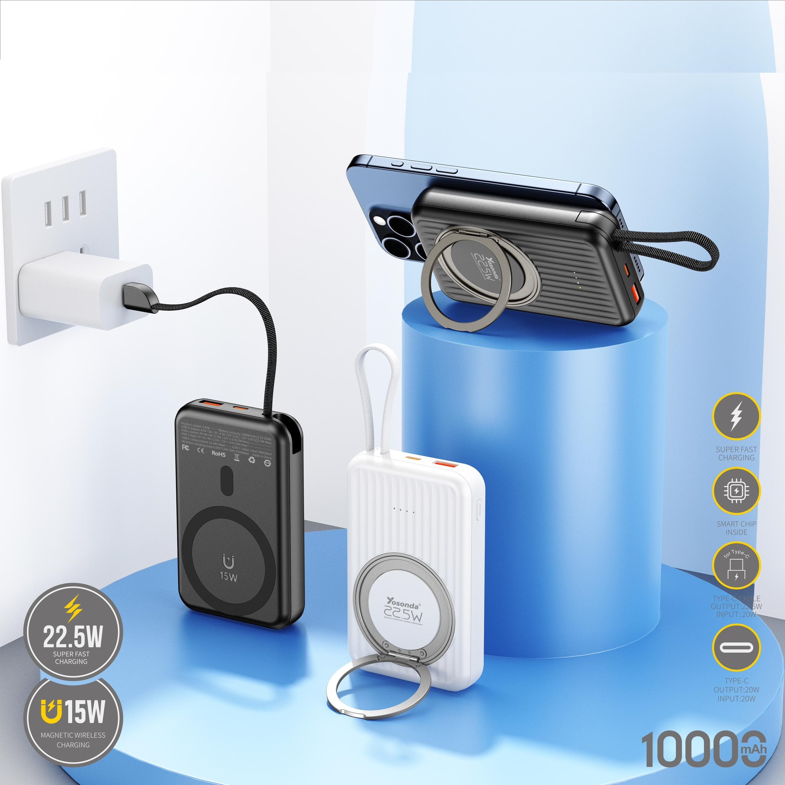 Yosonda YP56 10000mAh Wireless Fast Charging Powerbank — image 2