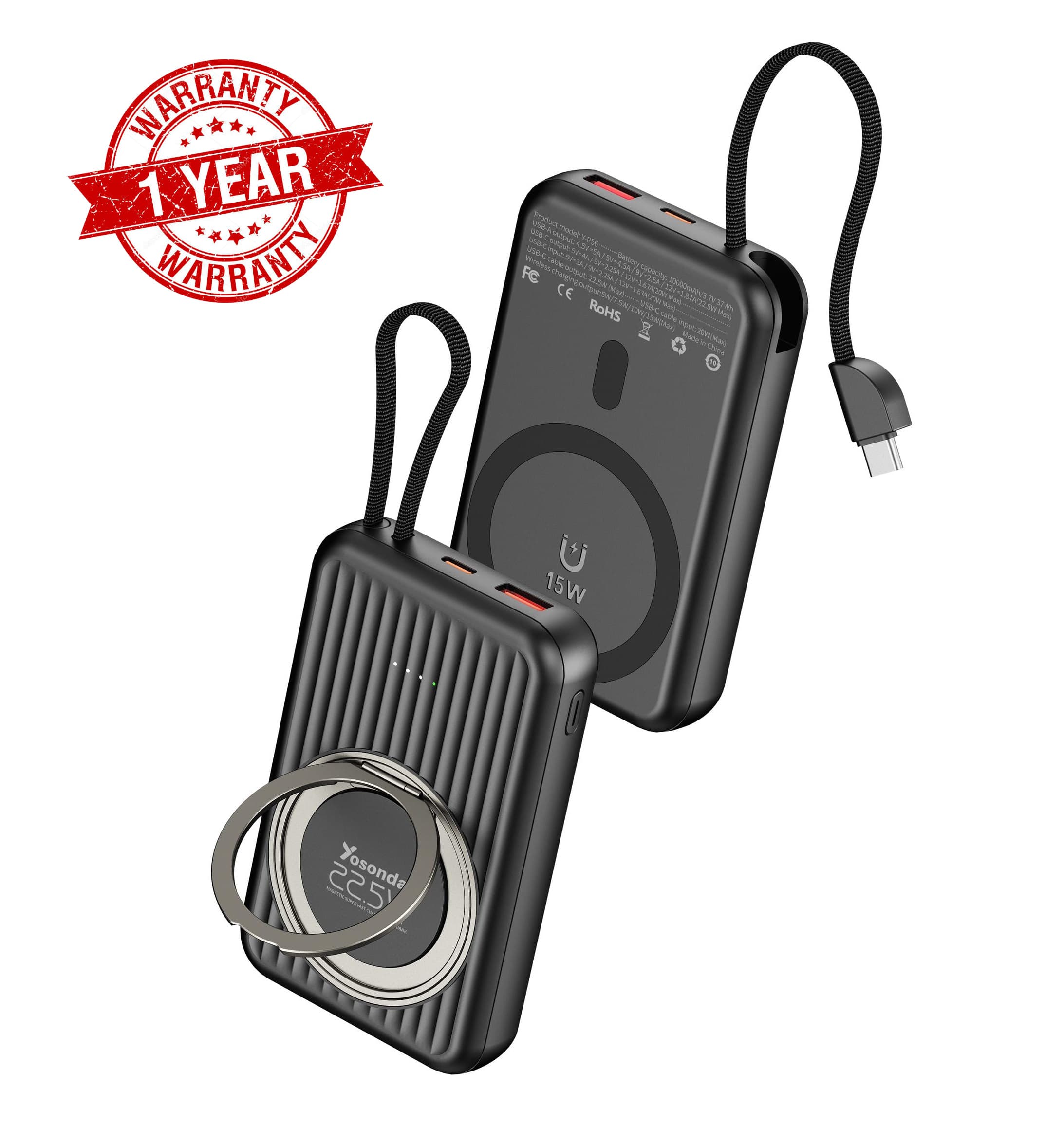Yosonda YP56 10000mAh Wireless Fast Charging Powerbank — image 1
