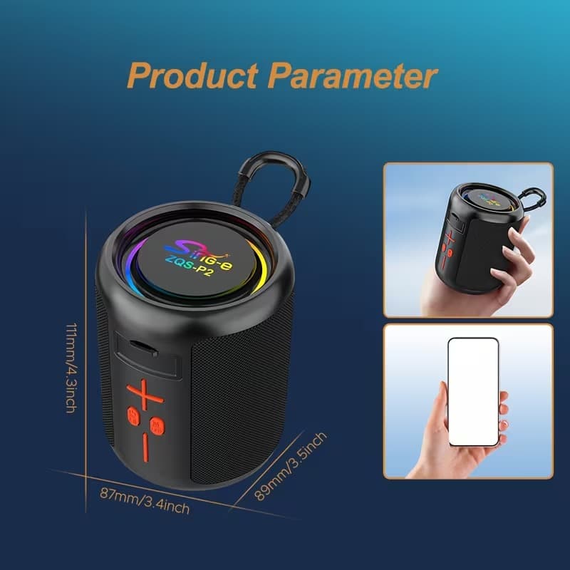 ZQS-P2 Portable Wireless ZQS P2 Bluetooth Speaker With TWS, FM Radio, USB & TF Card Support — image 3